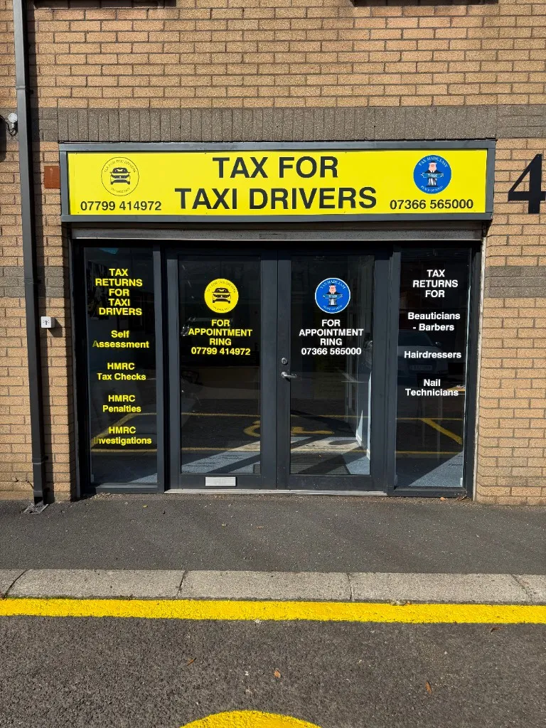 The Tax for Taxi Drivers shopfront at Unit 4, North City Business Centre, Belfast