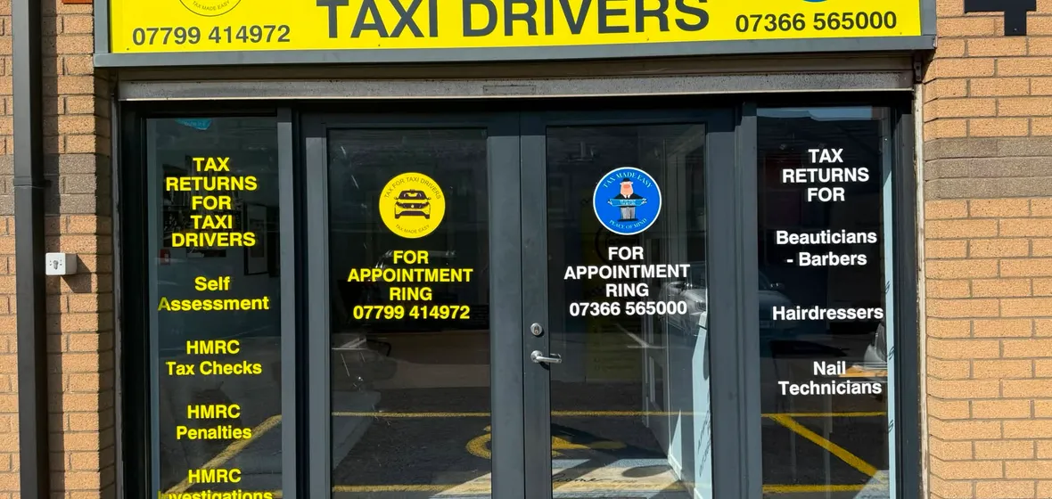 The Tax for Taxi Drivers shopfront in Belfast